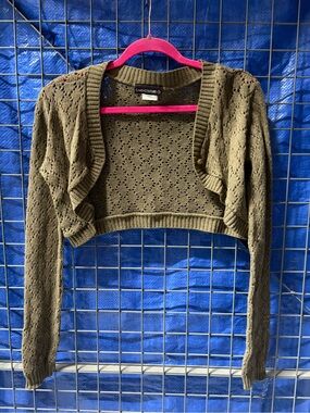 beige sparkly Bolero cardigan